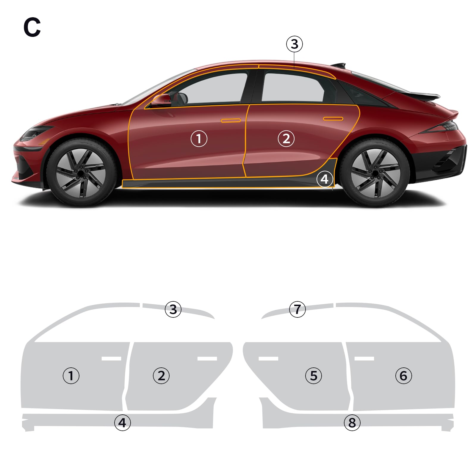 Paint Protection Film Matte - Para Hyundai IONIQ 6 2023-2024 Película