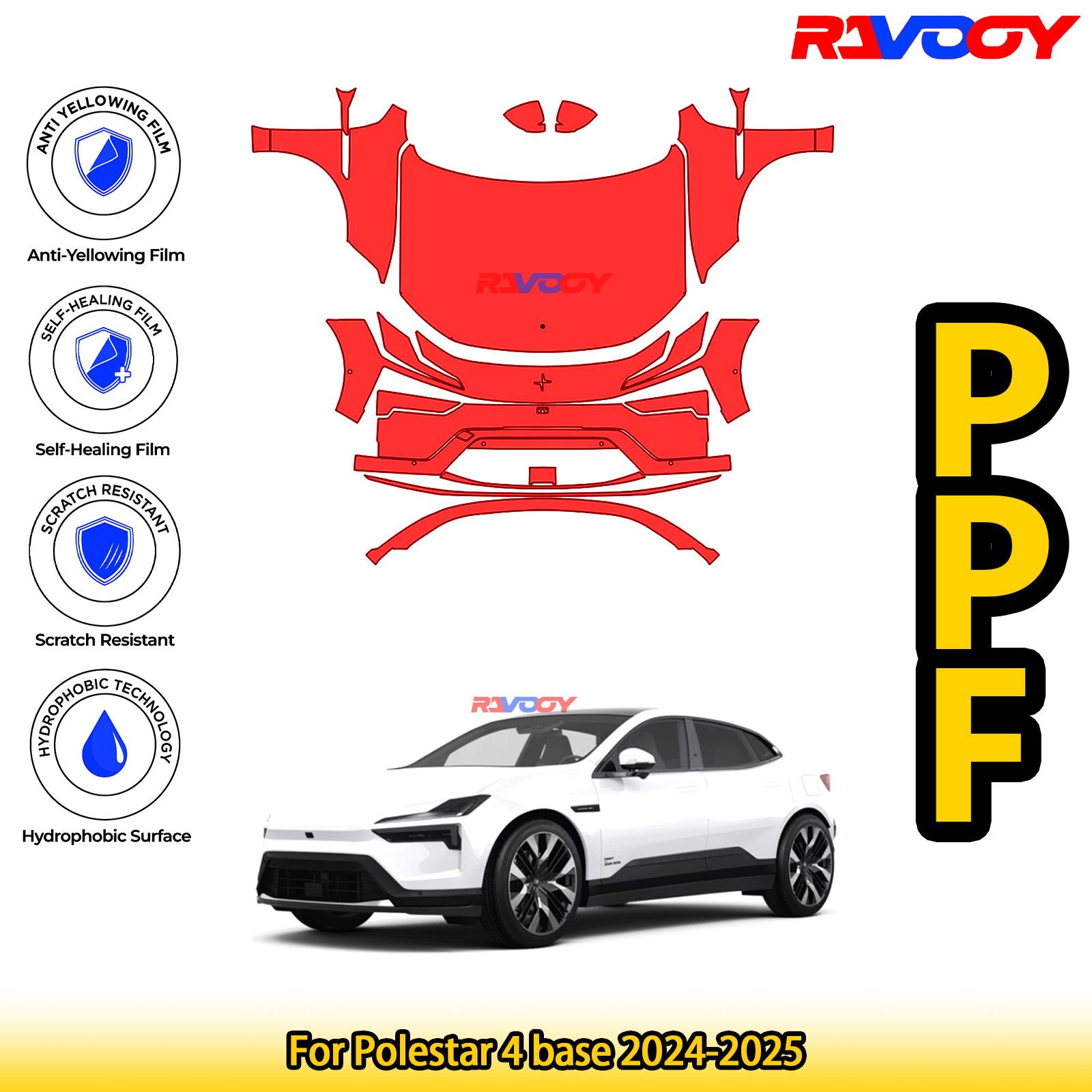 Paint Protection Film Matte - Para Polestar 4 base 2024-2026 Kit