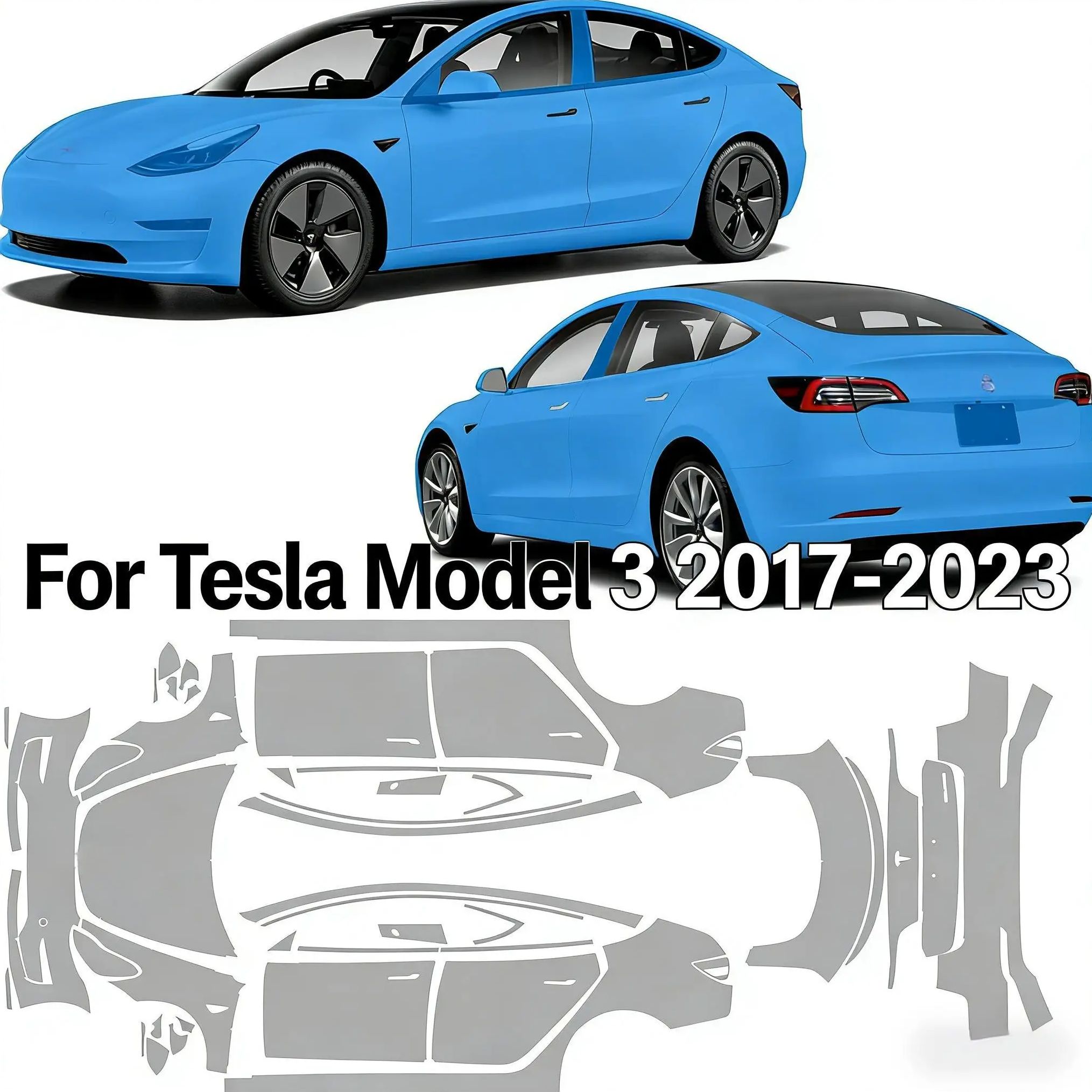 Tpu Ppf Self Healing Film - Para Tesla Model 3 2017-2023: Película