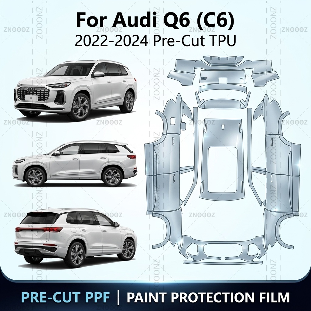 Ppf Film Clear Gloss Tpu - Para Audi Q6 (C6) 2022-2024, Kit