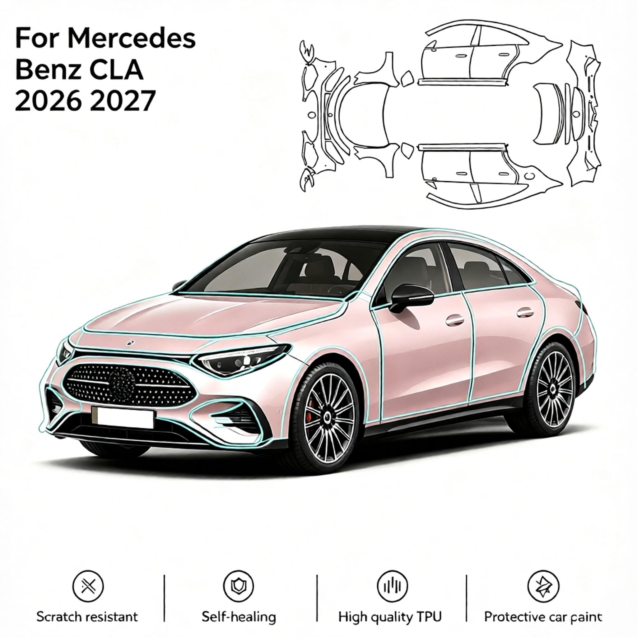 Tpu Ppf Self Healing Film - Para Mercedes Benz CLA 2026 2027: