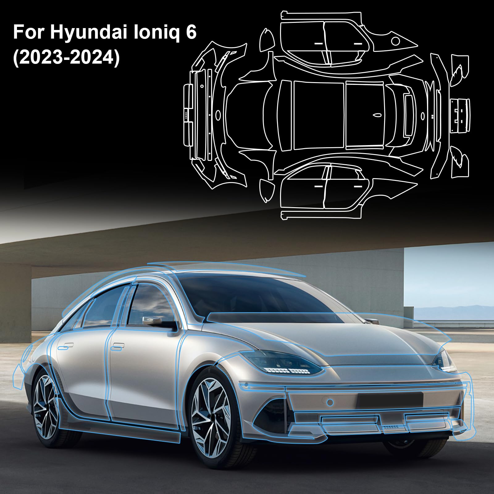 Para Hyundai IONIQ 6 2023-2024 - Paint Protection Film Matte avaliação e preço