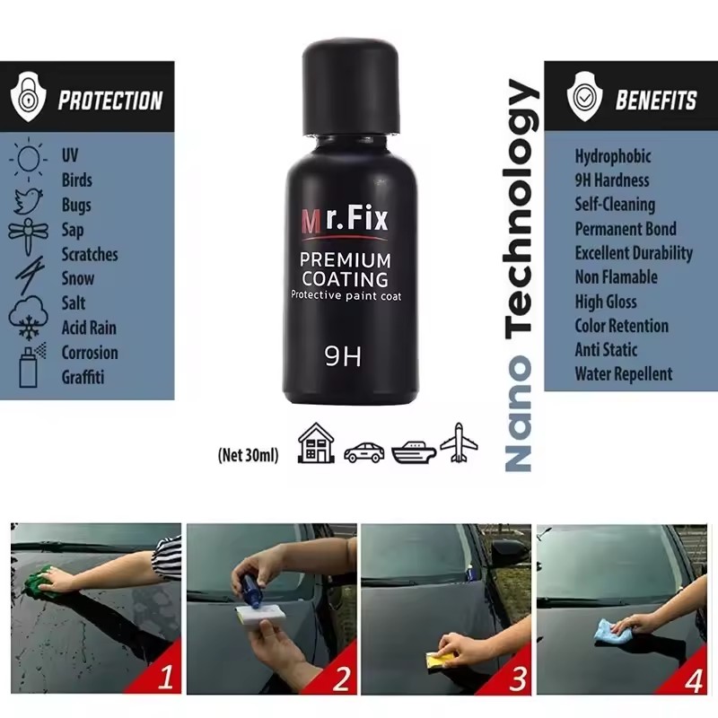 Kit de Revestimento Cerâmico A - Car Ceramic Coating Kit 9H avaliação e preço
