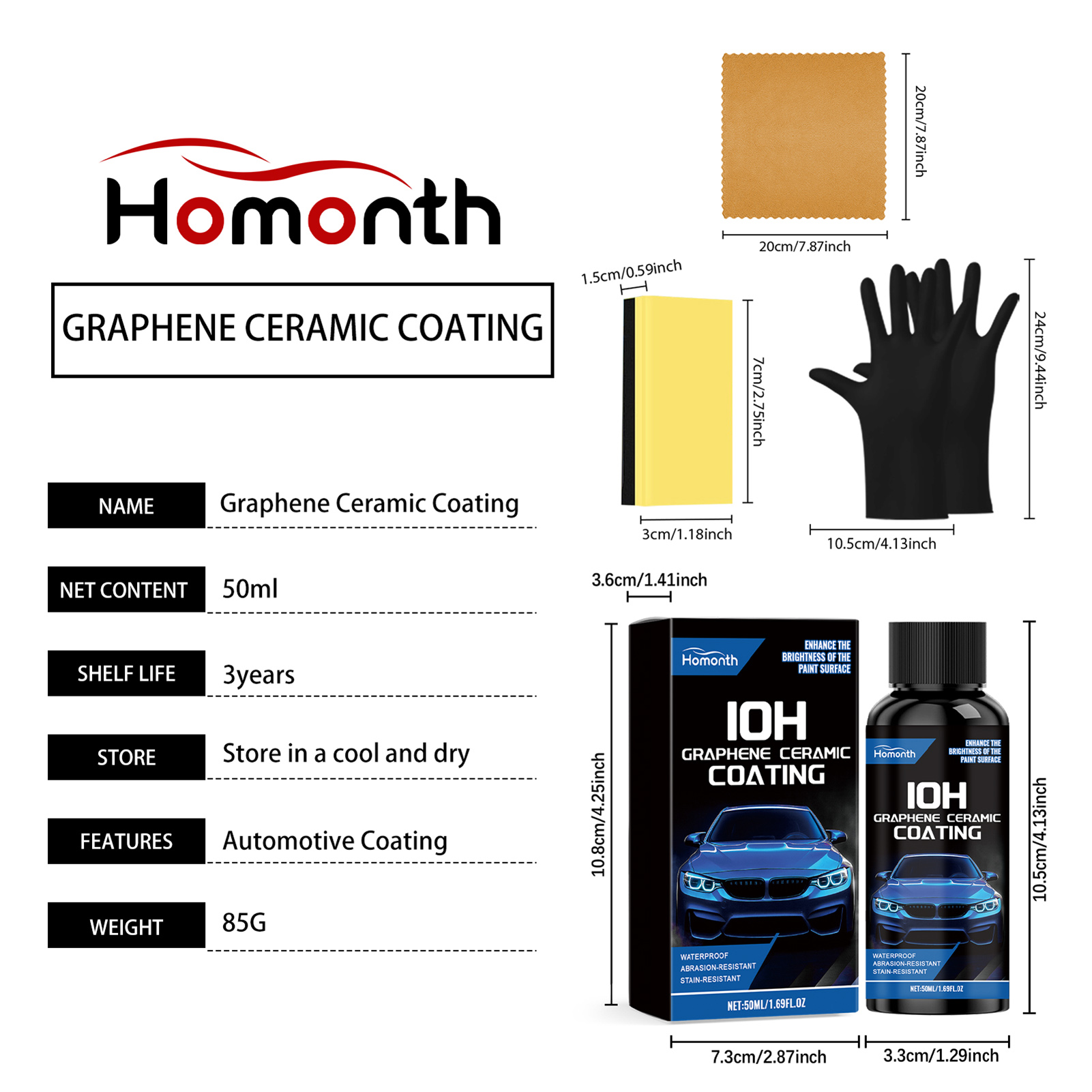 Kit de revestimento cerâmico p - Car Ceramic Coating Kit 9H avaliação e preço