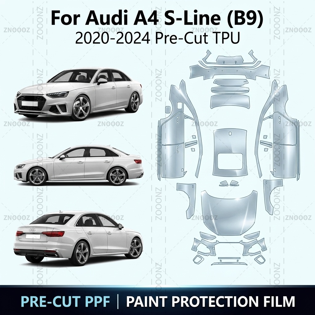 Para Audi A4 S-Line (B9) 2020- - Ppf Film Clear Gloss Tpu avaliação e preço