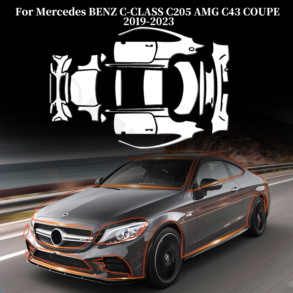 Para mercedes benz classe c c2 - Car Paint Protection Film Kit Pre Cut avaliação e preço