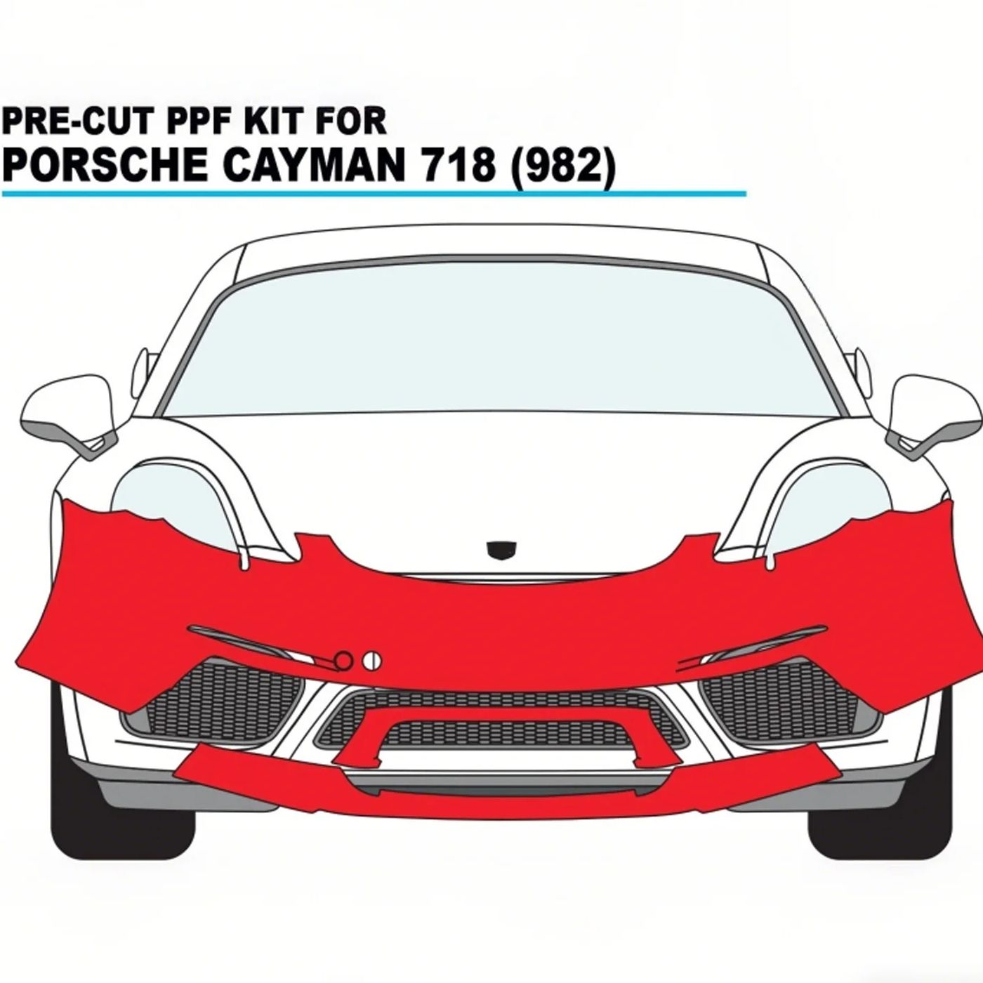 Para Porsche Cayman 718 982 20 - Tpu Ppf Self Healing Film avaliação e preço